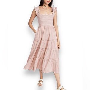 O.P.T Lazy Afternoon Dress in Pink Plaid NWT